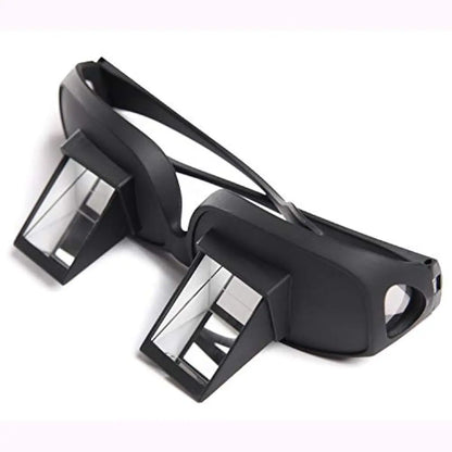 Lazy Glasses Bed Prism Glasses Spectacles Horizontal High Definition Glasses Prism Periscope Lie down Eyeglasses for Reading and Watch TV in Bed Unisex