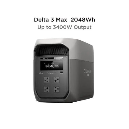 [LIVE] DELTA 3 Max Portable, 2048Wh Lifepo4 Battery, Solar Generator, 3400W X-Boost Output, Ultra-Fast 0-80% Charging in 1.13 Hr, Home Backup & RV Camping