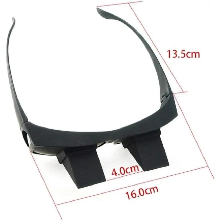 Lazy Glasses Bed Prism Glasses Spectacles Horizontal High Definition Glasses Prism Periscope Lie down Eyeglasses for Reading and Watch TV in Bed Unisex