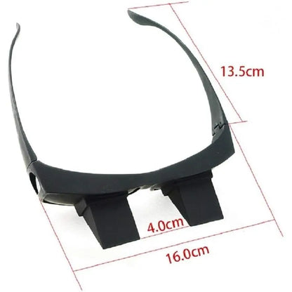 Lazy Glasses Bed Prism Glasses Spectacles Horizontal High Definition Glasses Prism Periscope Lie down Eyeglasses for Reading and Watch TV in Bed Unisex