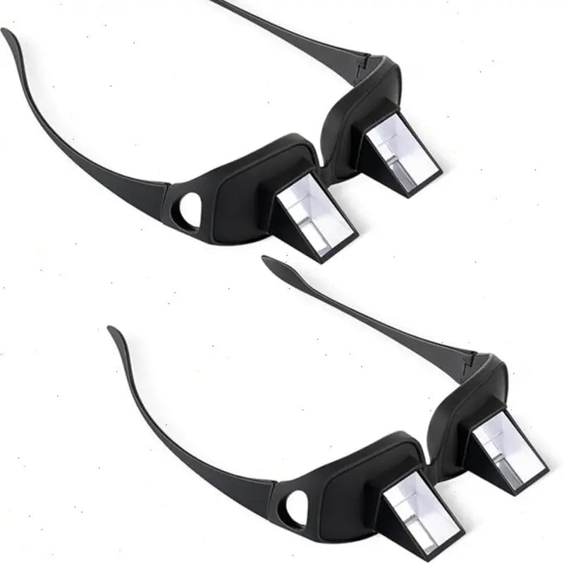 Lazy Glasses Bed Prism Glasses Spectacles Horizontal High Definition Glasses Prism Periscope Lie down Eyeglasses for Reading and Watch TV in Bed Unisex